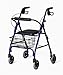 Medline Deluxe Folding Rollator Walker, Blue