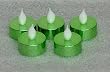 Green LED (Battery operated) Tealight Candles (set of 5)