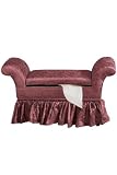 Delmar 45"w Rolled-arm Storage Bench With Skirt