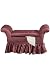Delmar 45"w Rolled-arm Storage Bench With Skirt
