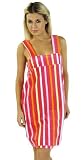 Stripes Printed Shower Wrap, 100% Cotton Terry Velour, Stripes, One Size