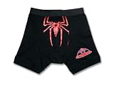  : Men's Spider-Man BLACK Boxer Brief. 100% Cotton Spiderman Shorts. Size L Large