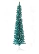 7.5' Wild Teal Pencil Tinsel Artificial Christmas Tree