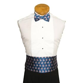 Arizona Cummerbund and Bow Tie Set - University of Arizona Blue Cummerbund Set with A Logo