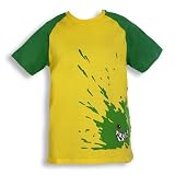 Wilde Kerle Raglan-T-Shirt Kurzarm, gelb-gruen, 164