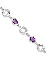 Sterling Silver Amethyst Bracelet
