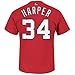 MLB Majestic Bryce Harper Washington Nationals Player T-Shirt - Red