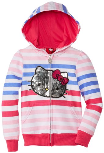 Hello Kitty Girls 2-6X Stripe Hoodie Sequin