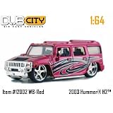 Jada Dub City Candy Red 2003 Hummer H2 1:64 Scale Die Cast Truck