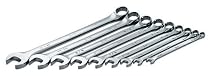 SK 86016 SuperKrome 9 Piece 12 Point 1/4-Inch to 3/4-Inch Long Pattern Combination Wrench Set