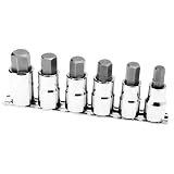 Performance Tool w38886 6 Piece 1/2 Drive Large Hex Bit Socket Set 3/8", 1/2" , 9/16", 12mm, 14mm, 17mm