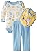 BON BEBE Baby Boys' Baby Safari 3 Piece Pant Set with Bib and Bodysuit