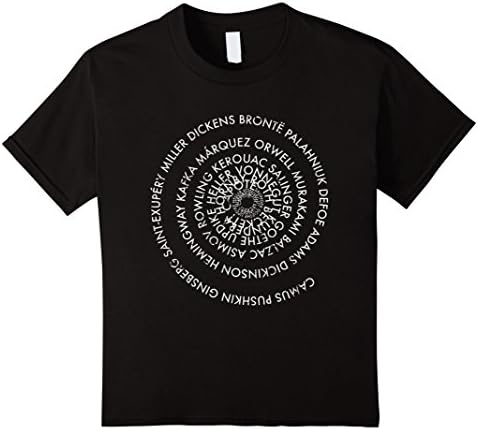 Kids Famous Author Last Names-English Teacher T Shirts 10 Black