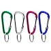 Set of Four 60mm Aluminum Carabiner Snap Hooks with Key Ring