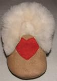 Tibet PLATEAU soft sole infant leather baby shoes BOOTIES with FLEECE heart