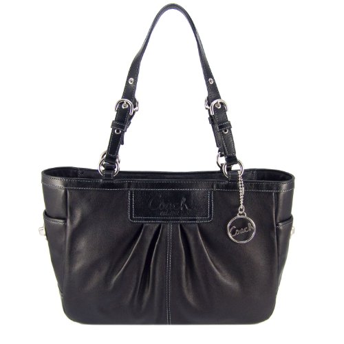 Coach 13759 Pleated Leather East West Gallery Tote Handbag