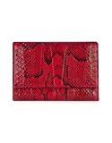 Ghibli Ladies' Red Python and Calf Leather Flap ID Wallet
