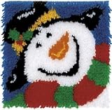 Wonderart 12x12 Latch Hook Kit: Happy Snowman