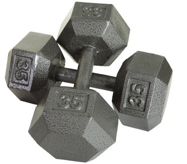 Troy Barbell USA Sports IHD-005 Solid Hex Dumbbells Solid Hex Dumbbells - 5 lb, Sold Individually