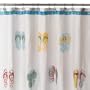 Flip Flops Fabric Shower Curtain