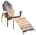 Adirondack Chair & Footstool Woodworking Paper Plan, Build Your Own!!! Image