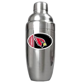 Click here to buy Arizona Cardinals NFL Stainless Steel Cocktail Shaker by Great American Products.