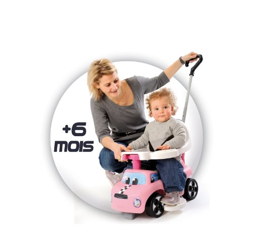Imagen 2 de Smoby 445001 Voyager - Coche para niños, 55 x 41 x 48 cm, color rosa