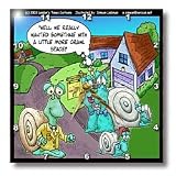 411HSX7MOiL. SL160  Snail Real Estate Showings   10x10 Wall Clock