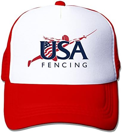 Sport Hat Custom Cap USA FENCING Logo Baseball Red