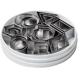 Ateco 4845 Geometric Shape Cutter, Set of 24