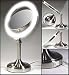 Zadro Dimmable Sunlight Vanity Mirror, Satin Nickel, 10X-1X Zadro Dimmable Sunlight Vanity Mirror, Satin Nickel, 10X-1X