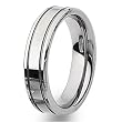 Grooved Polished Tungsten Carbide Ring (6.0 mm) - Sizes 6-13