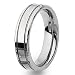 Grooved Polished Tungsten Carbide Ring (6.0 mm) - Sizes 6-13
