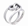Sterling Silver Intertwined Knot Ring