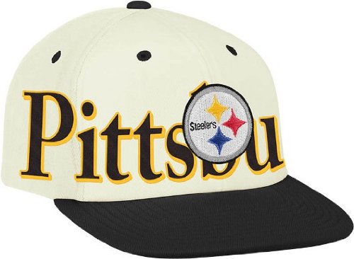 Pittsburgh Steelers Reebok Throwback Team Name & Logo Snap Back Hat Pittsburgh Steelers Reebok Throwback Team Name & Logo Snap Back Hat