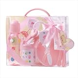 Baby Gift Set In Clear Case- Pink - 1 set