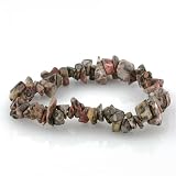 Cute Stretchy Leopard Skin Jasper Chip Bracelet