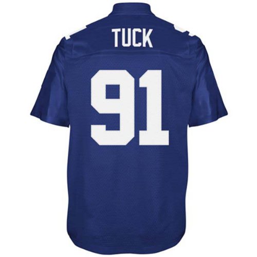 NEW York Giants #91 Justin Tuck Blue Jerseys Authentic Football Jersey Size 48-56 (Please Select the Size When You Order, Can Do Drop Shipping)