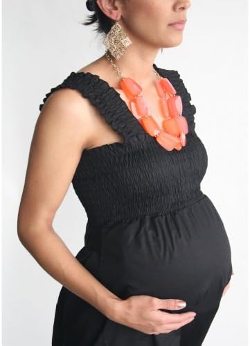 Sierra Lane Maternity : Bella Smocked Top - Black (Small)