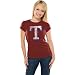 Texas Rangers Women's Red Tri-Blend Tunic Length T-Shirt