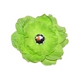 A Girl Company Bright Spring Green Peony Flower Hair Clip