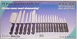 KitchenWorthy 19 Piece Gourmet Knife Set