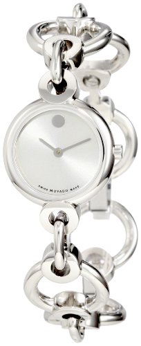 Movado Women's 0606488 Circlo Stainless Steel Silver Museum Dial Bracelet Watch