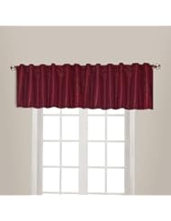 Home: United Curtain Starburst Straight Valance, 54 by 14-Inch, Burgundy - United Curtain