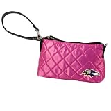 NFL Baltimore Ravens Pink Quilted Wristlet