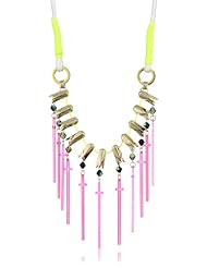 CHRISHABANA "Now Is Tomorrow" The Nostradamus Polished Gold and Multi Color with Crosses Necklace