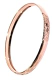 Gorgeous 24K Rose Gold Layered GL Diamond Cut Bangle Bracelet ~ YOU CHOOSE SIZE SMALL TO LARGE