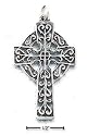 Sterling Silver Antiqued Celtic Cross Charm