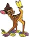 Bambi With Butterfly Logo Iron On Patch