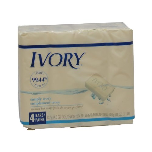 Simply Ivory Bath Bar By Ivory for Unisex, 4 Count